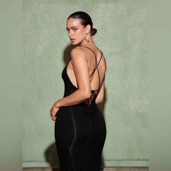 Black Knit Halter Dress - Picture 4 of 4